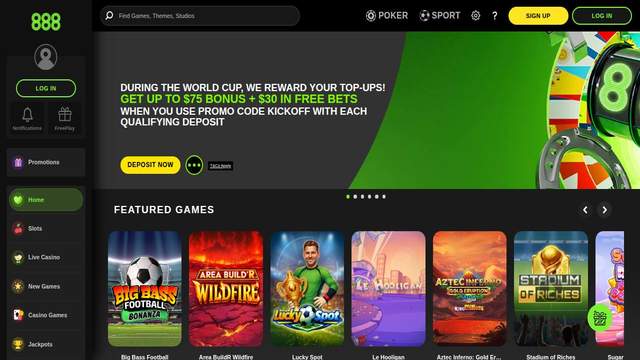 888Casino casino screenshot